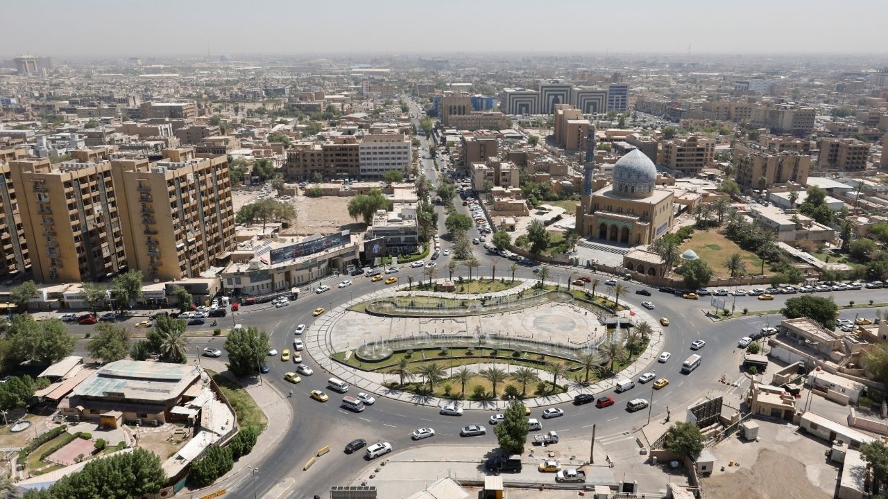 A general view shows al-Firdous Square in Baghdad, Iraq July 27, 2022. (Reuters/Ahmed Saad)