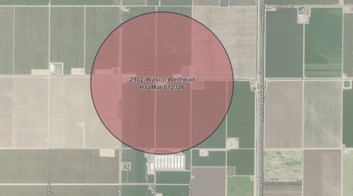 A methane gas release north of Wasco prompted an immediate evacuation due to serious asphyxiation risks. (ReadyKern)