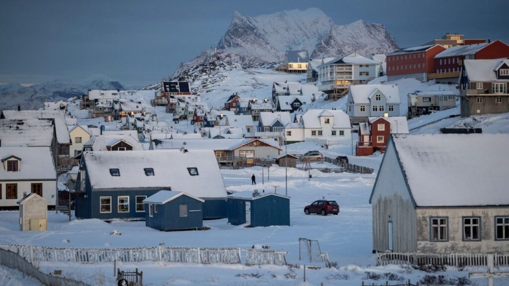 A view of buildings in Nuuk on the day of the meeting between top U.S. officials and the foreign ministers of Denmark and Greenland, in Nuuk, Greenland, January 14, 2026. (Reuters/Marko Djurica)