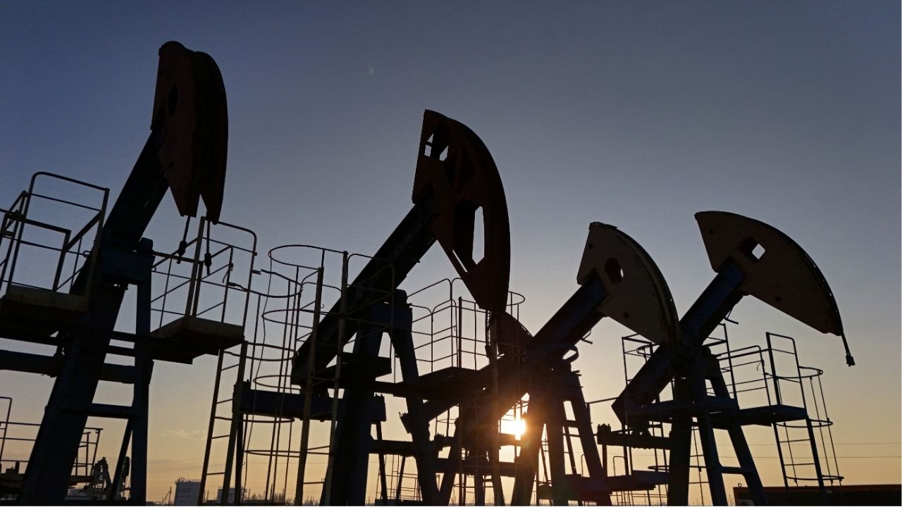 A view shows disused oil pump jacks at the Airankol oil field operated by Caspiy Neft in the Atyrau Region, Kazakhstan April 2, 2025. (Reuters/Pavel Mikheyev)