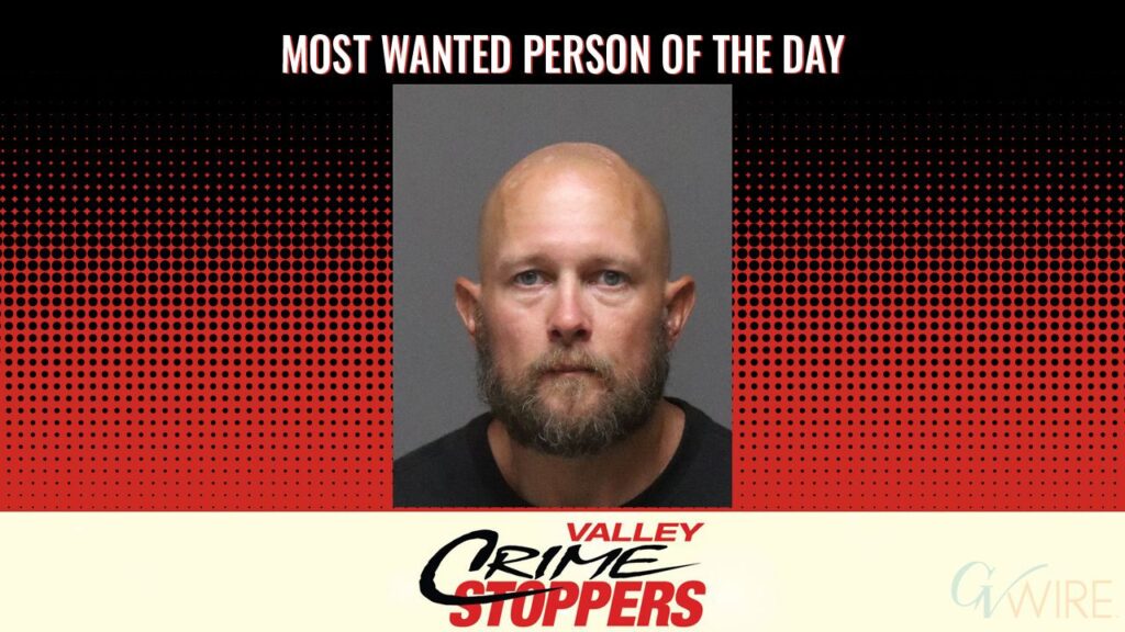 Andrew David Tinsley is Valley Crime Stoppers' Most Wanted Person of the Day for Jan 19, 2026. (Valley Crimes Stoppers)