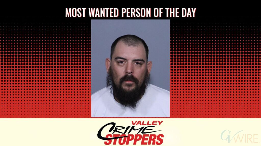 Bradley Jay Luna is Valley Crime Stoppers' Most Wanted Person of the Day for Jan 22, 2026. (Valley Crimes Stoppers)