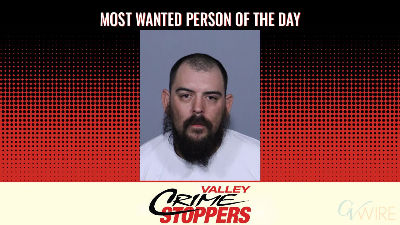 Bradley Jay Luna is Valley Crime Stoppers' Most Wanted Person of the Day for Jan 22, 2026. (Valley Crimes Stoppers)