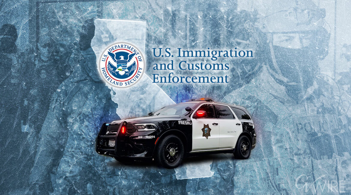 Fresno PD not arresting federal officers for wearing masks in california ICE Immigration Customs Enforcement California CA Frozen Freeze (GV Wire Composite/Paul Marshall)