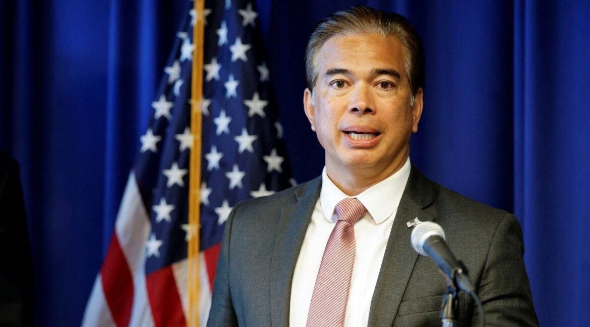 California Attorney General Rob Bonta announces that the state is suing the White House to restore SNAP funding before the cutoff during a news conference in Sacramento, California, U.S., October 28, 2025. (Reuters File)