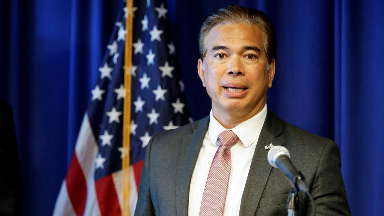 California Attorney General Rob Bonta announces that the state is suing the White House to restore SNAP funding before the cutoff during a news conference in Sacramento, California, U.S., October 28, 2025. (Reuters File)