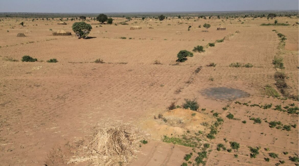 Debris from a missile landed near a round well, center, and burned corn stalks gathered for cattle feed in Jabo, Nigeria, Jan. 1, 2026. A small town set amid a smattering of baobab trees is grappling with the aftermath of a bombing ordered by President Donald Trump. (Taibat Ajiboye/The New York Times)