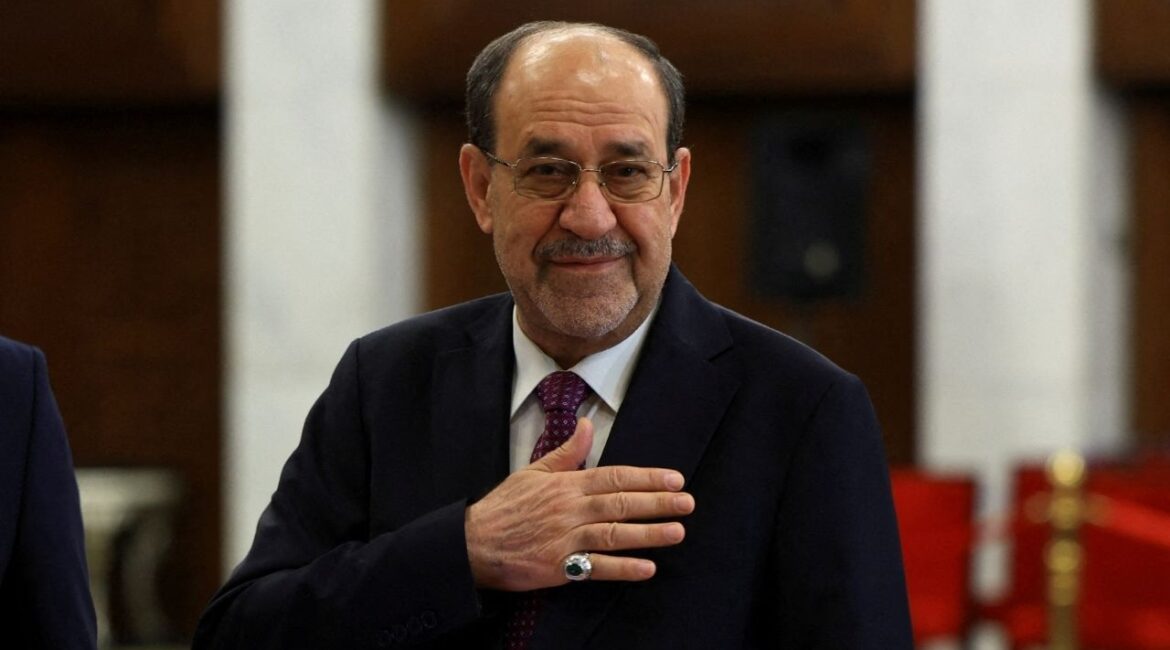 Former Iraqi Prime Minister Nouri al-Maliki reacts at a polling station inside Al-Rasheed Hotel during the parliamentary election in Baghdad, Iraq, November 11, 2025. (Reuters File)