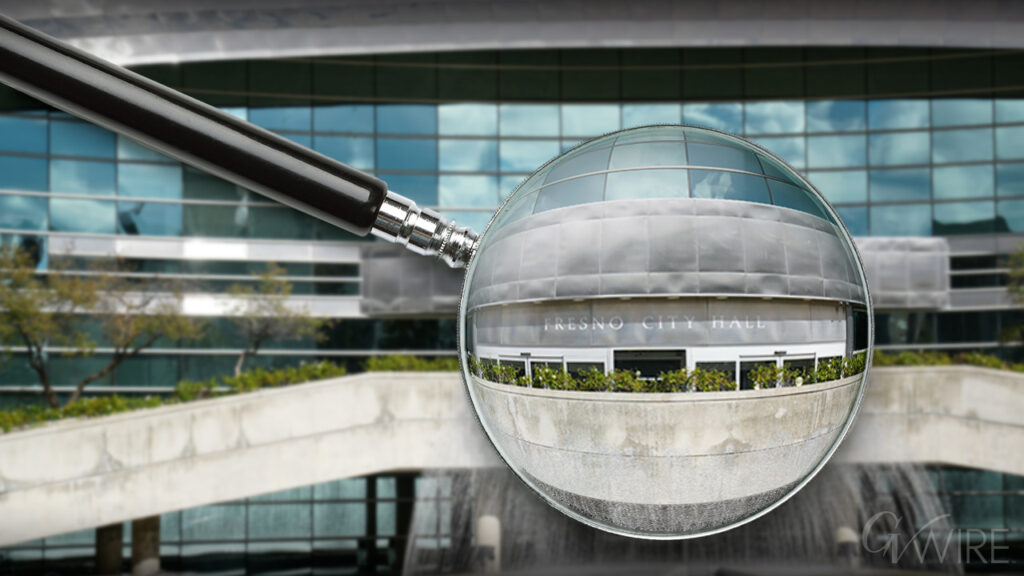Fresno City Hall magnifying glass