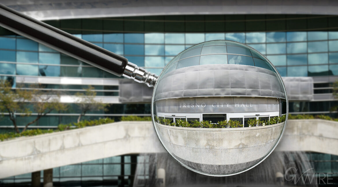 Fresno City Hall magnifying glass