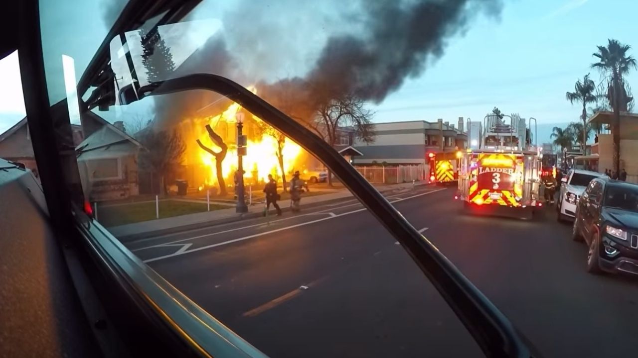 Fresno firefighters rescued an elderly woman from a house fire on N. Fulton Street Sunday evening, leaving her in critical condition while a second resident escaped safely and the cause remains under investigation.