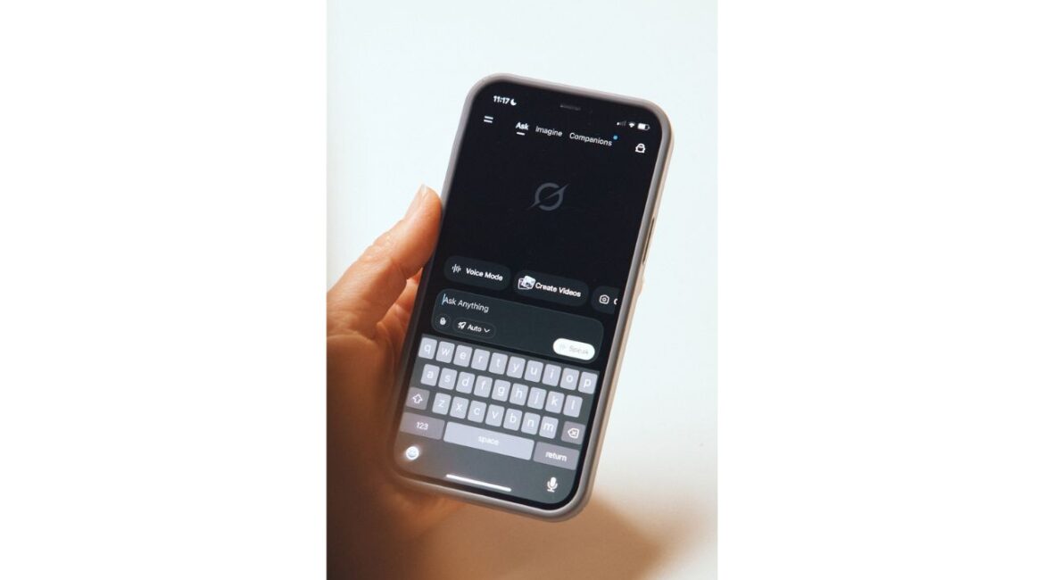 Grok's prompt page, displayed on a phone in Berkeley, Calif., on Oct. 29, 2025. Elon Musk's artificial intelligence chatbot, Grok, created and then publicly shared at least 1.8 million sexualized images of women, according to separate estimates of X data by The New York Times and the Center of Countering Digital Hate....(Andria Lo/ The New York Times).