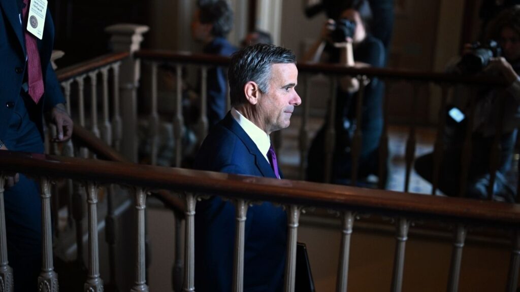 John Ratcliffe, the CIA director, at the U.S. Capitol in Washington on Jan. 7, 2026. On Thursday, Jan. 15, 2026, he met with Delcy Rodríguez, the interim president of Venezuela, and delivered a message of cooperation. (Kenny Holston/The New York Times)