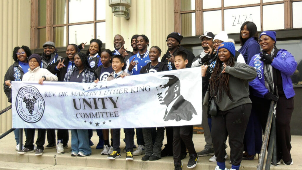 Jan. 19, 2026 MLK Jr. March. Downtown at Fresno Veteran's Memorial Auditorium. (GV Wire/Jahz Tello)