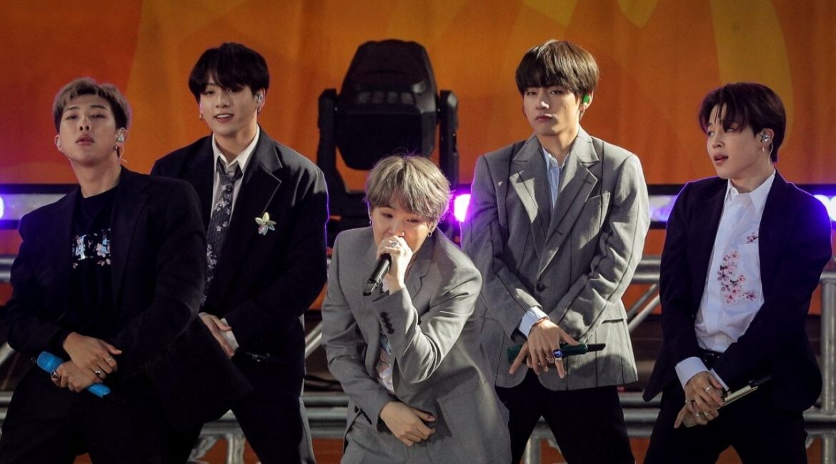 Members of K-Pop band, BTS perform on ABC's 'Good Morning America' show in Central Park in New York City, U.S., May 15, 2019. (Reuters File)