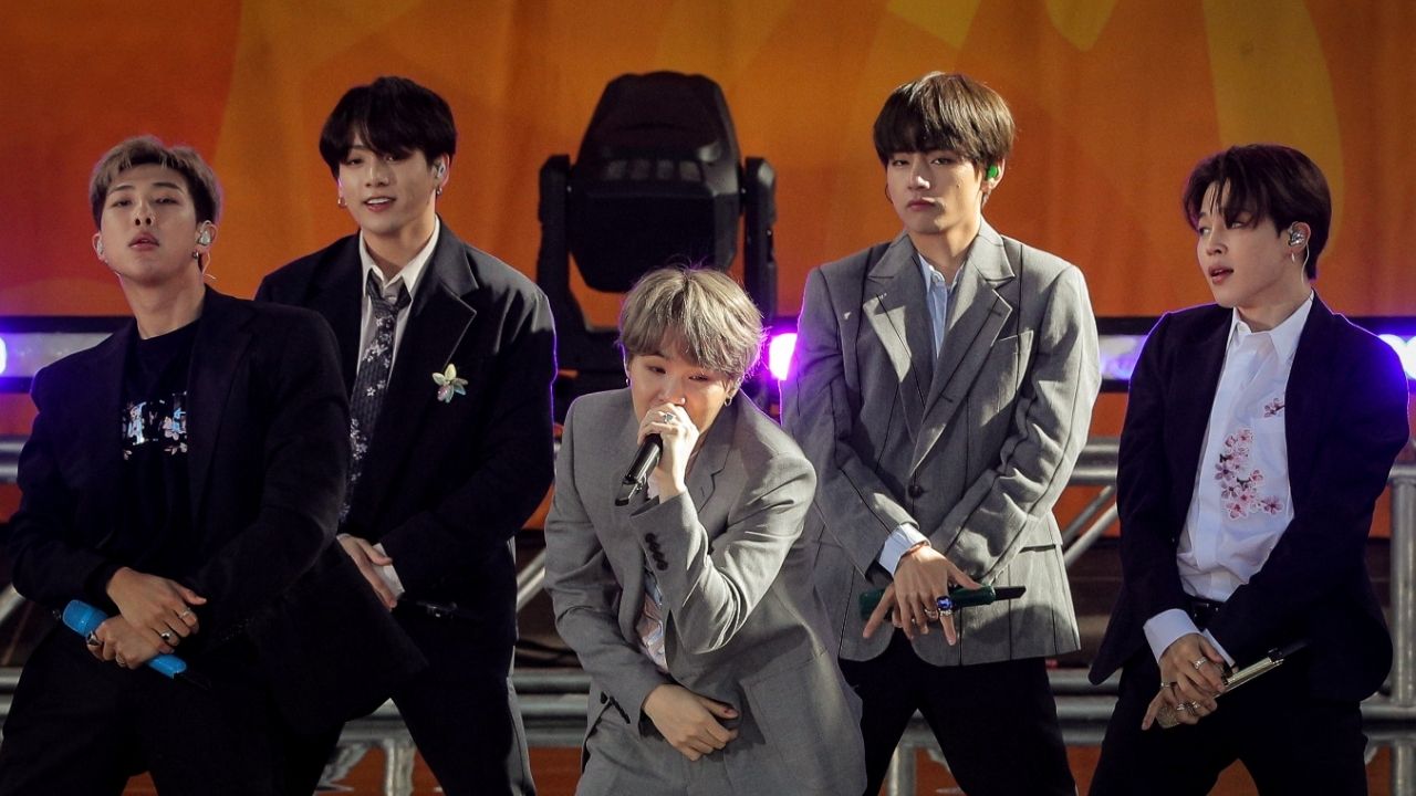 Members of K-Pop band, BTS perform on ABC's 'Good Morning America' show in Central Park in New York City, U.S., May 15, 2019. (Reuters File)