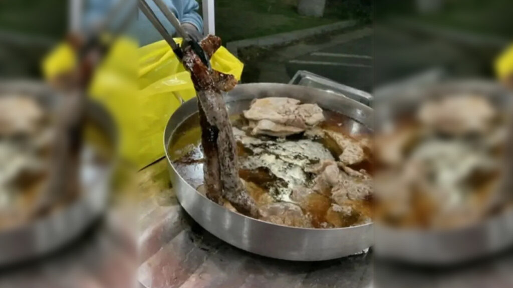 Merced County environmental health officials showed this photo of rotting meat as an example of what they find when conducting enforcement actions on unlicensed food vendors