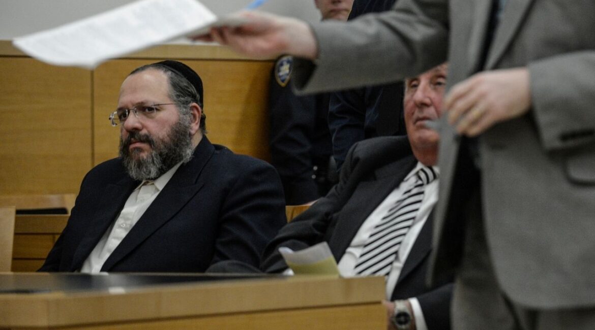 Nechemya Weberman sits in Brooklyn Supreme Court while the judge hands down a sentence of 103 years in New York, Jan. 22, 2013. Weberman’s sentence for child sexual abuse was reduced to 18 years, making him eligible for release within five years. He admitted his guilt for the first time on Tuesday. (Robert Stolarik/The New York Times)