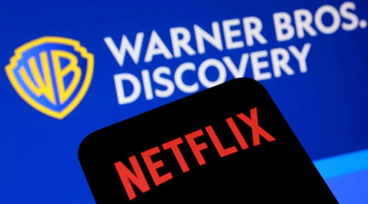 Netflix and Warner Bros Discovery logos are seen in this illustration created on December 5, 2025. (Reuters File)