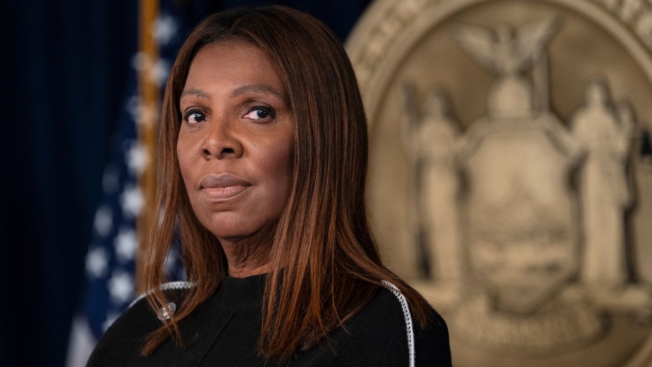 New York Attorney General Letitia James at a news conference in New York, Oct. 16, 2025. James announced on Tuesday, Jan. 13, 2026, a settlement with Betar U.S., an extreme pro-Israel group, after the organization agreed to stop what her office described as “widespread persecution of Muslim, Arab, Palestinian, and Jewish New Yorkers” who disagreed with its views on the Middle East. (James Estrin/The New York Times)