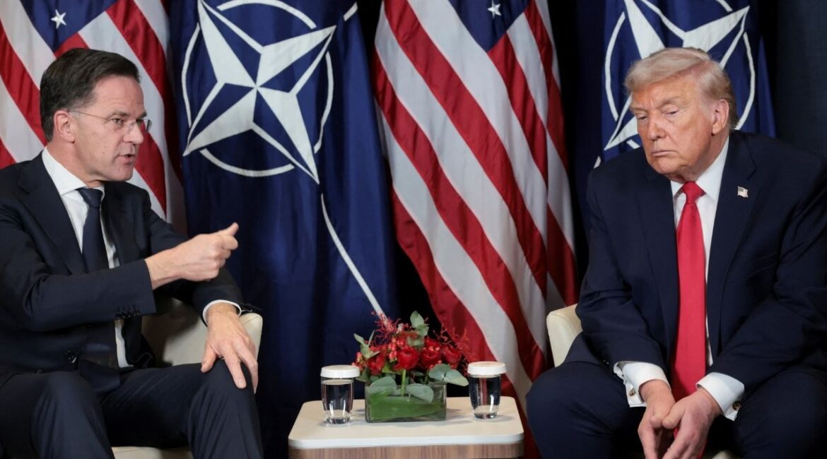 President Donald Trump holds a bilateral meeting with NATO Secretary General Mark Rutte at the World Economic Forum (WEF) in Davos, Switzerland, January 21, 2026. (Reuters/Jonathan Ernst)