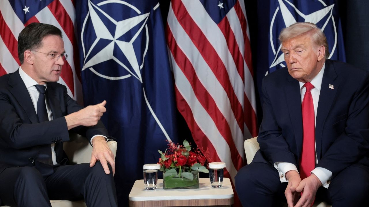 President Donald Trump holds a bilateral meeting with NATO Secretary General Mark Rutte at the World Economic Forum (WEF) in Davos, Switzerland, January 21, 2026. (Reuters/Jonathan Ernst)