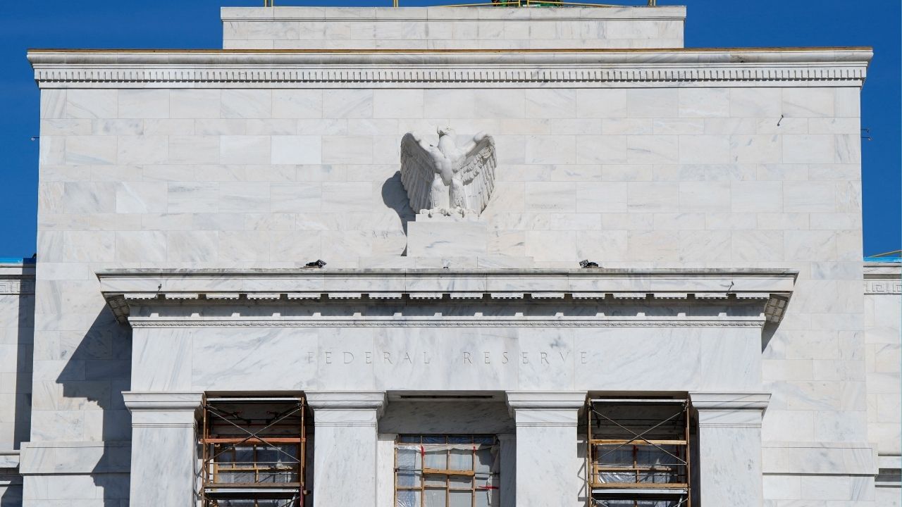 Renovations continue at the Federal Reserve Board building in Washington, D.C., U.S., November 14, 2025. (Reuters/Elizabeth Frantz)