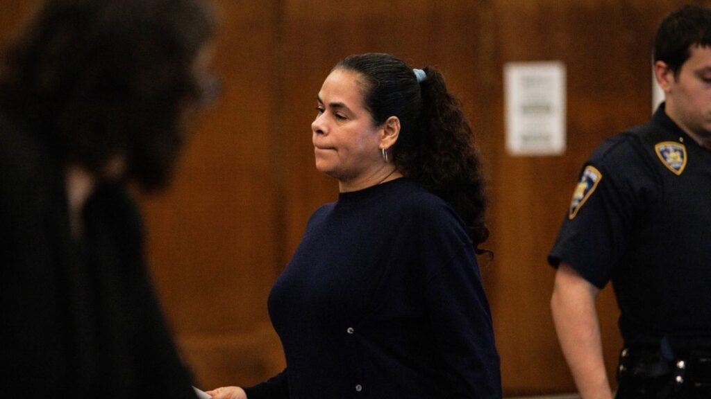 Rosalind Hernandez in court in New York, Nov. 21, 2024. Hernandez, a former building superintendent charged with stealing more than $350,000 from a 98-year-old resident of the building where she worked, was convicted on Thursday, Jan. 15, 2026, of two counts of larceny. (Benjamin Norman/The New York Times)