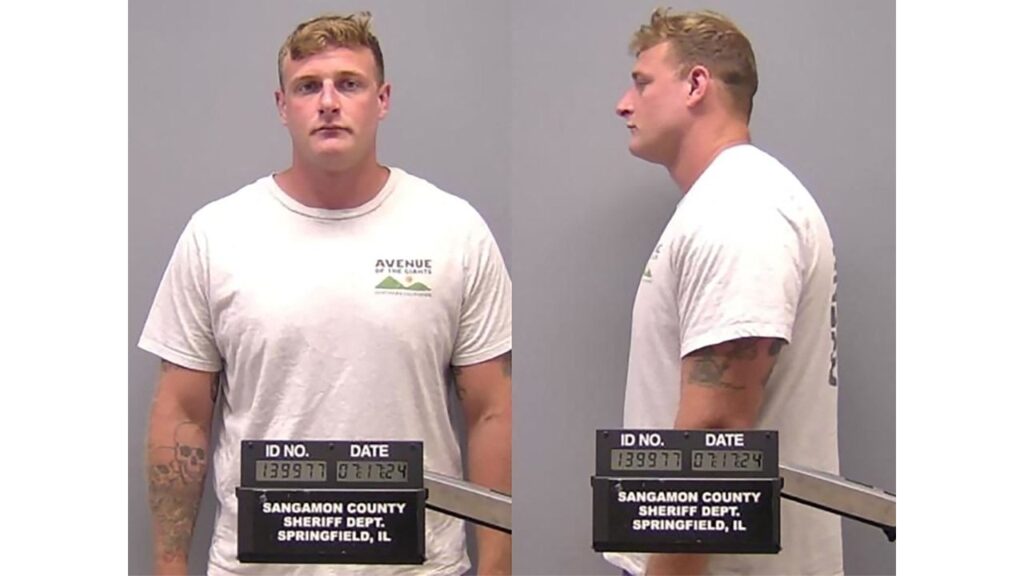 Sean Grayson, a former Illinois sheriff's deputy who was fired, arrested and charged in the fatal shooting of Sonya Massey during a call for help at her home, poses for a jail booking photograph at Sangamon County Detention Facility in Springfield, Illinois, U.S. July 17, 2024. Sangamon County Sheriff's Office/Handout via Reuters.