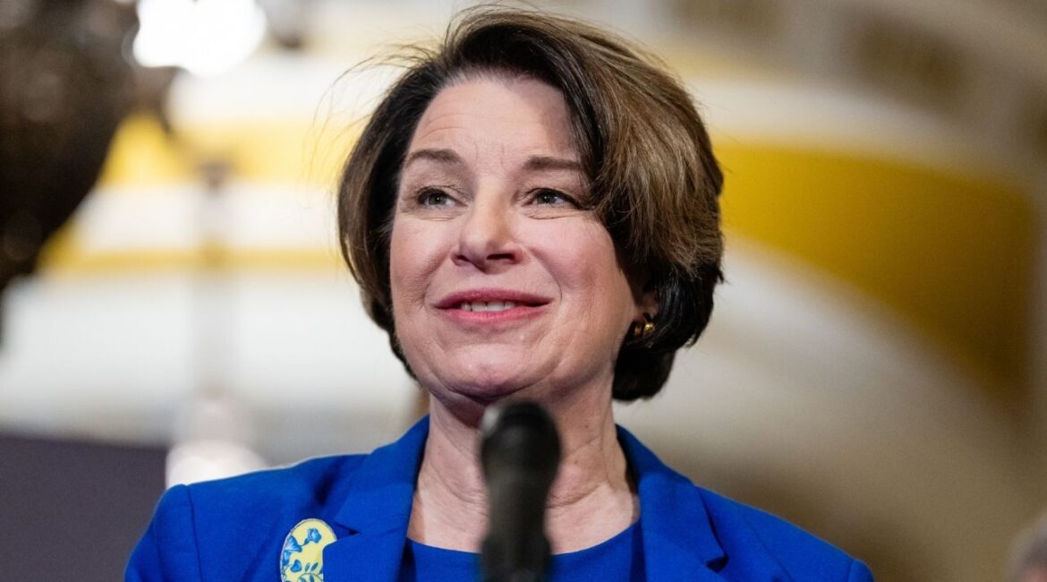 Sen. Amy Klobuchar (D-Minn.) speaks with reporters at the Capitol in Washington, on March 4, 2025. Klobuchar filed paperwork on Thursday, Jan. 22, to run for governor of her home state, signaling her likely entrance to a contest that has shifted rapidly since Gov. Tim Walz made the stunning decision to end his campaign for a third term. (Eric Lee/The New York Times)