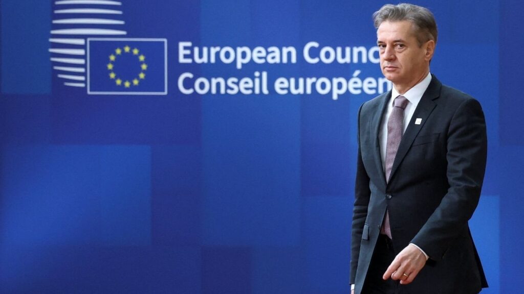 Slovenia's Prime Minister Robert Golob arrives at a European Union leaders' summit in Brussels, Belgium, December 18, 2025. (Reuters/Yves Herman)