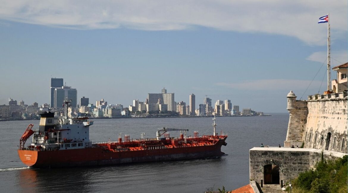 The Liberian-flagged oil-chemical tanker Ocean Mariner sails through Havana Bay as U.S.-Cuba tensions rise after U.S. President Donald Trump vowed to stop Venezuelan oil and money from reaching Cuba and suggested the communist-run island to strike a deal with Washington, in Havana, Cuba, January 11, 2026. (Reuters/Norlys Perez)