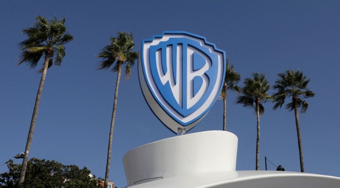 The Warner Bros logo is seen during the annual MIPCOM television program market in Cannes, France, October 14, 2019. (Reuters File)