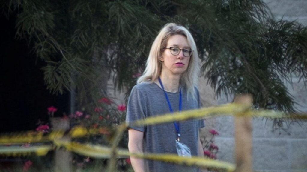 Theranos founder Elizabeth Holmes walks on the grounds of the Federal Prison Camp in Bryan, Texas, U.S., August 3, 2025. (Reuters/Adrees Latif)