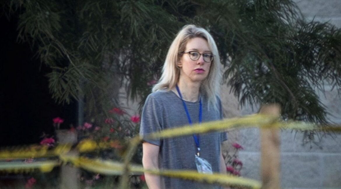 Theranos founder Elizabeth Holmes walks on the grounds of the Federal Prison Camp in Bryan, Texas, U.S., August 3, 2025. (Reuters/Adrees Latif)