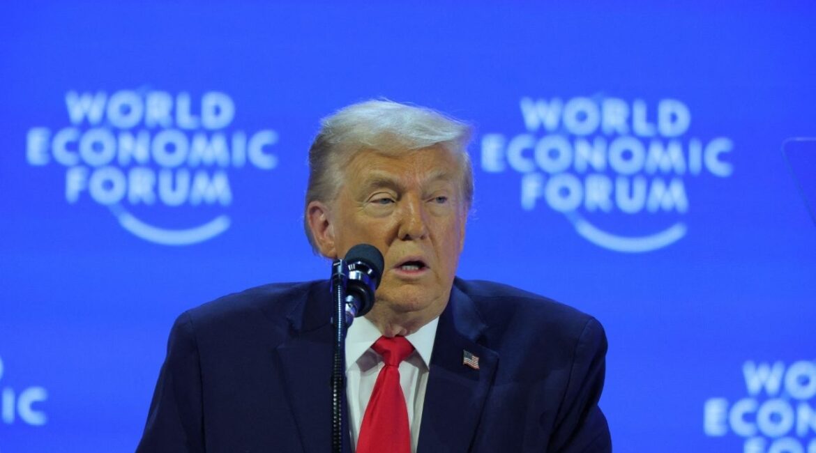 U.S. President Donald Trump attends the 56th annual World Economic Forum (WEF) meeting in Davos, Switzerland, January 21, 2026. (Reuters/Denis Balibouse)