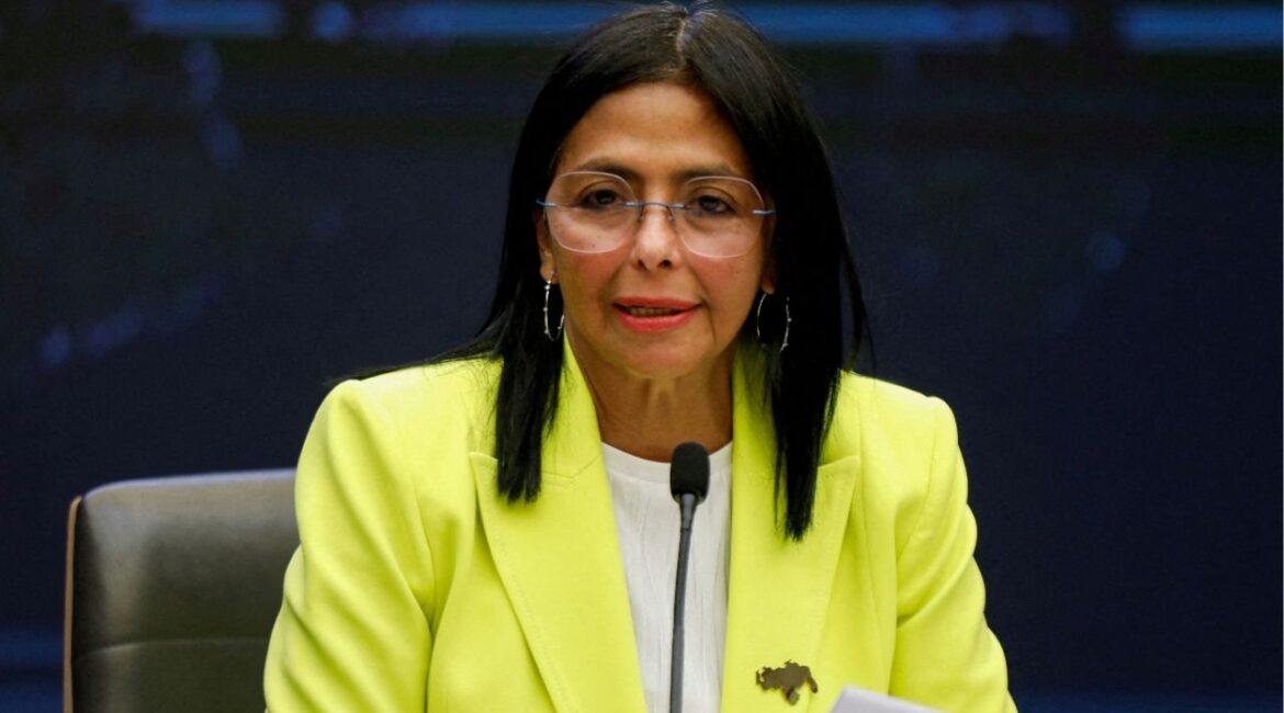 Venezuela's Vice-President and Oil Minister Delcy Rodriguez addresses the media in Caracas, Venezuela, March 10, 2025. (Reuters File)