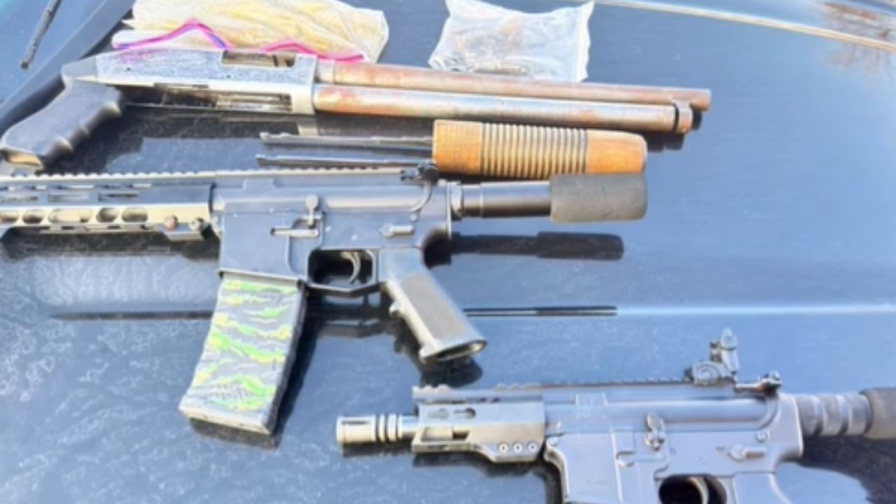 Visalia Police arrested Tommy Hawk Gutierrez Friday after a traffic stop revealed illegal firearms and ammunition in his car, the Visalia Police Department said on Friday, Jan. 23, 2026. (Visalia PD)