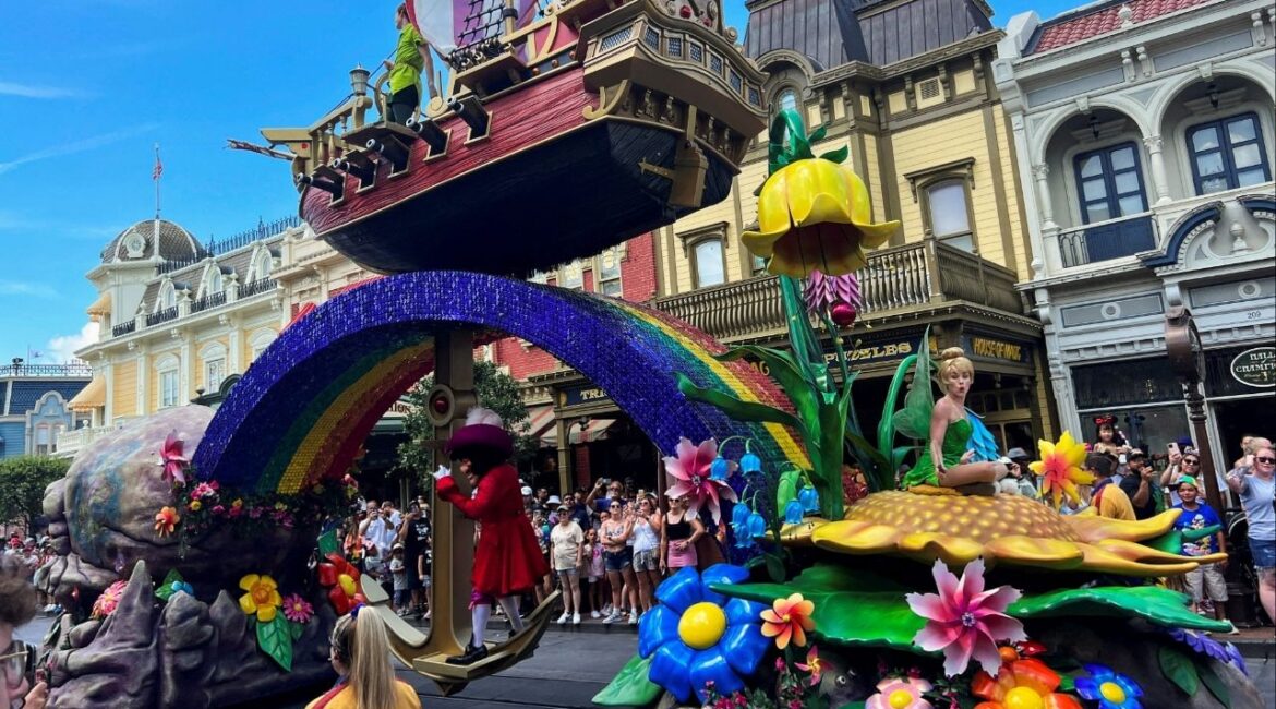 A float with people dressed as characters from the Walt Disney movie "Peter Pan" is seen as people attend the "Festival of Fantasy" parade at the Walt Disney World Magic Kingdom theme park in Orlando, Florida, U.S. July 30, 2022. (Reuters File)