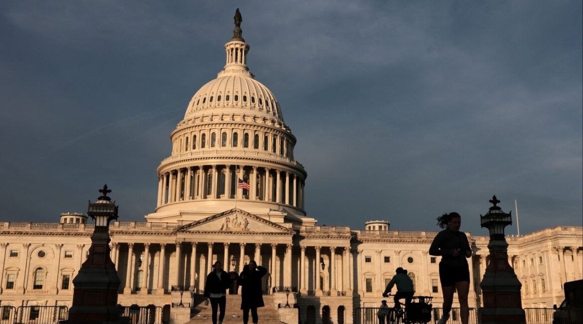 A general view as day breaks over the U.S. Capitol in Washington, D.C., U.S., November 18, 2025. (Reuters/Jonathan Ernst)
