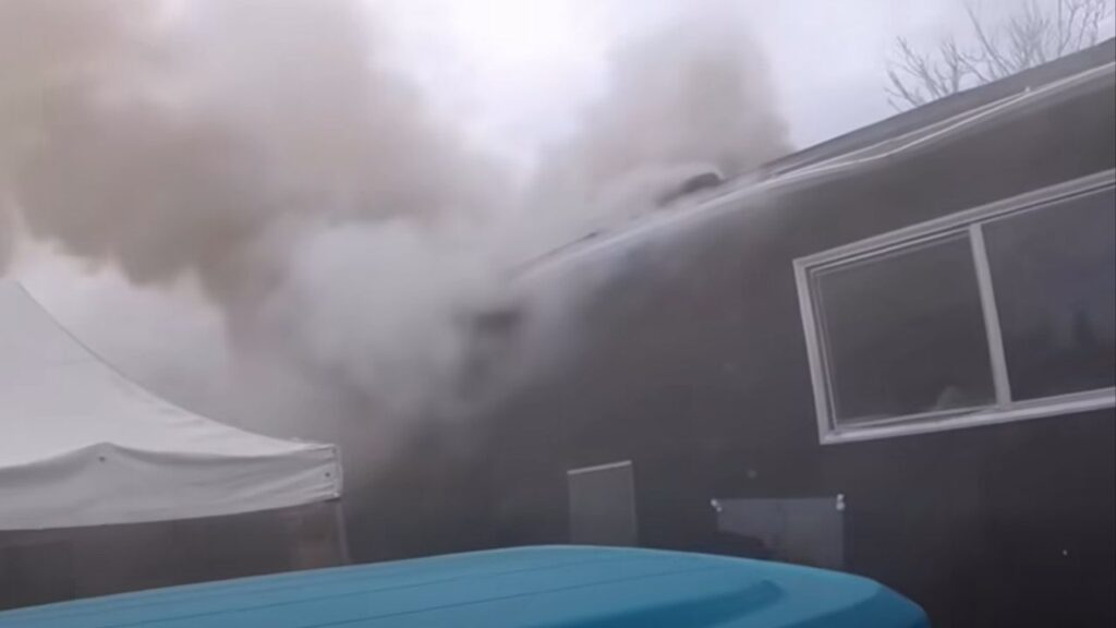 A house fire on the 5000 block of E. Huntington Avenue injured one resident from smoke inhalation Tuesday, Feb. 24, 2026, and remains under investigation. (Fresno FD)