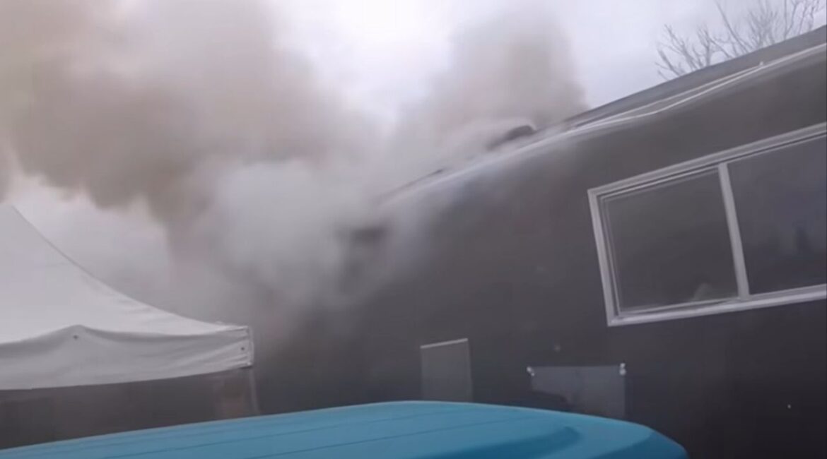 A house fire on the 5000 block of E. Huntington Avenue injured one resident from smoke inhalation Tuesday, Feb. 24, 2026, and remains under investigation. (Fresno FD)