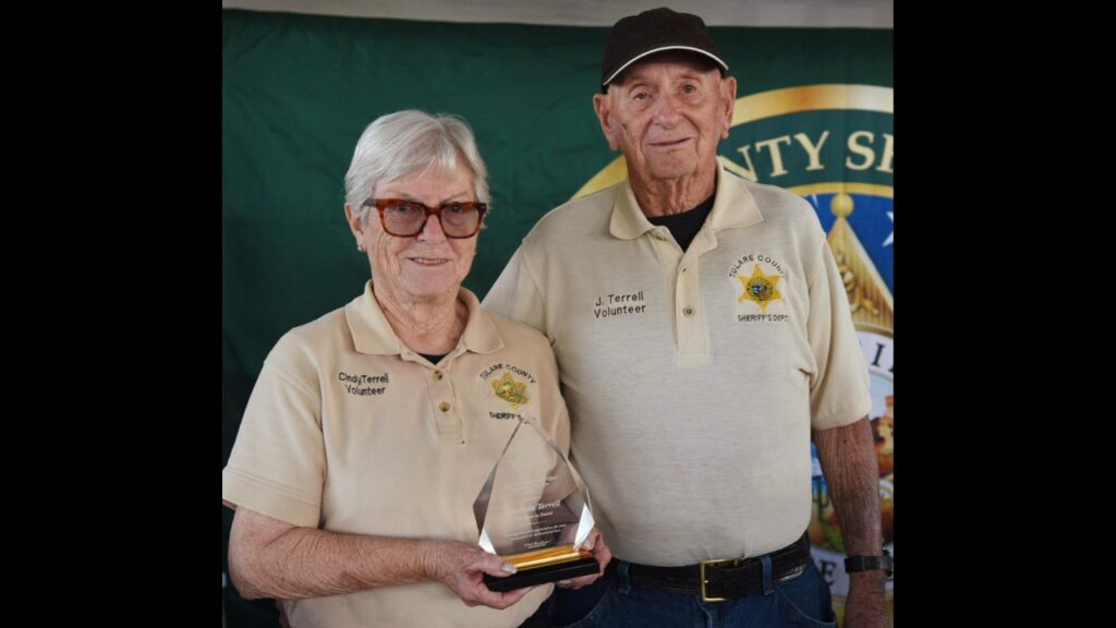 A longtime Tulare County Sheriff’s Office Volunteer in Patrol, Jack Terrell, was killed in a head-on crash on Highway 190 in the Springville area, and his wife Lucinda Terrell was critically injured, the sheriff’s office said. (Tulare County SO)
