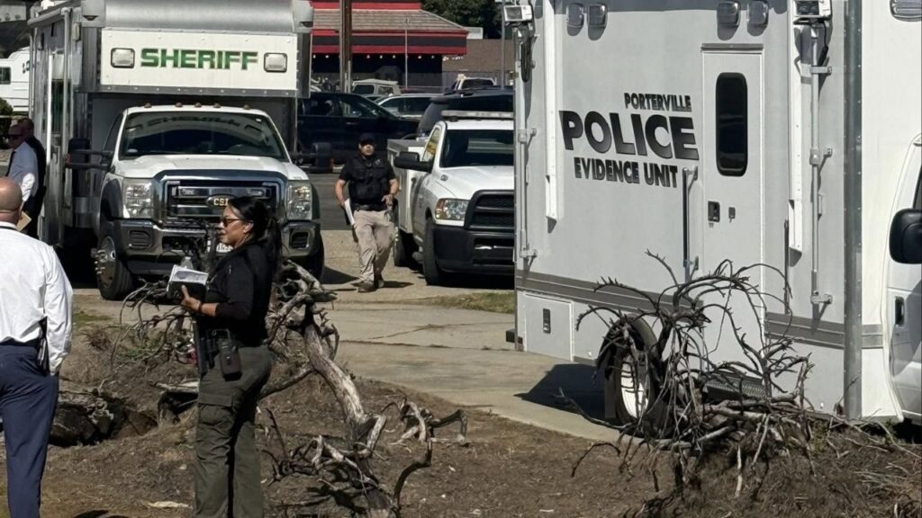 A man died Tuesday, Feb. 24, 2026, after a Tulare County deputy shot him during a confrontation near the Tule River in Porterville, and the Porterville Police Department is investigating the officer-involved shooting. (Tulare County SO)