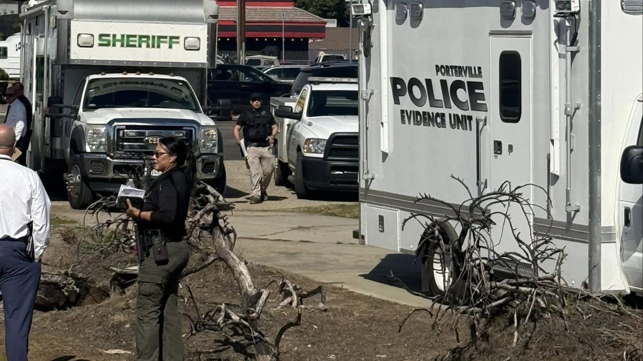 A man died Tuesday, Feb. 24, 2026, after a Tulare County deputy shot him during a confrontation near the Tule River in Porterville, and the Porterville Police Department is investigating the officer-involved shooting. (Tulare County SO)