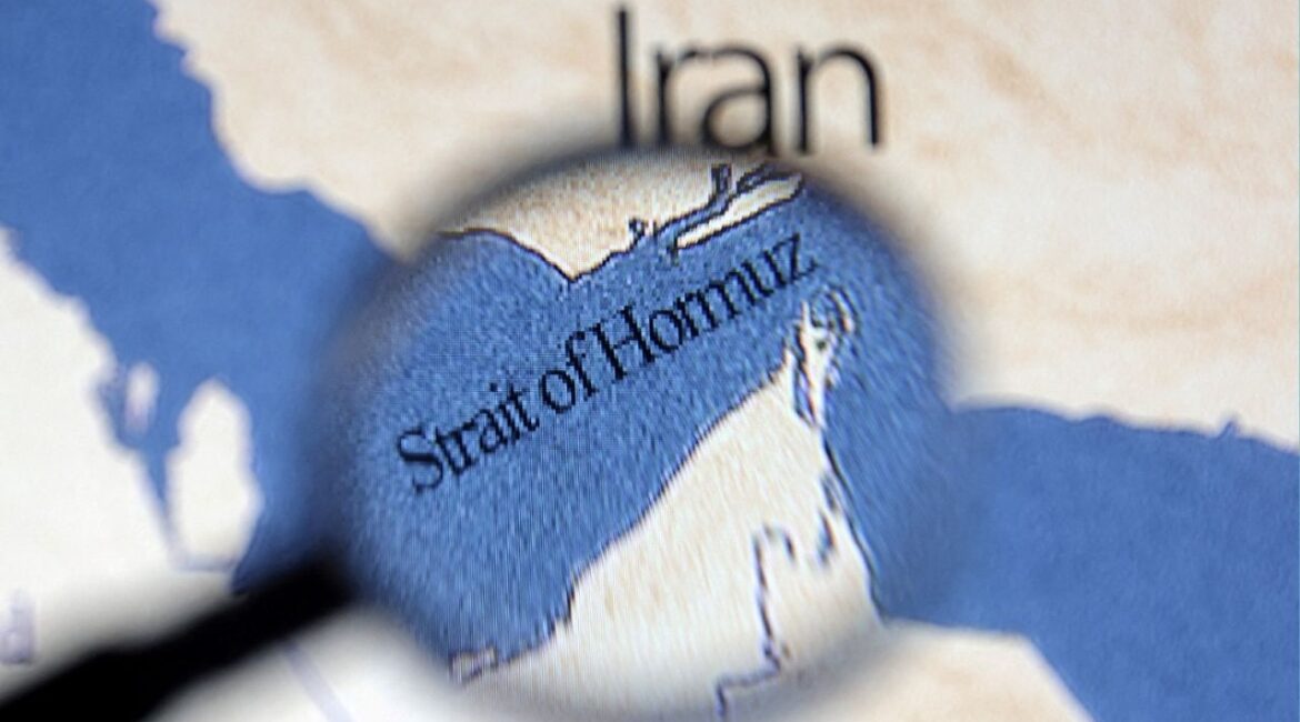 A map showing the Strait of Hormuz and Iran is seen in this illustration taken June 22, 2025. (Reuters/Dado Ruvic/Illustration)