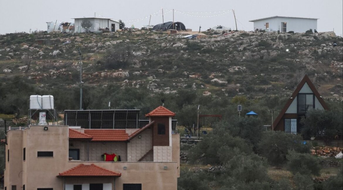 A new Israeli settlement near the town of Beita, near Nablus, in the Israeli‑occupied West Bank, February 9, 2026. (Reuters/Ammar Awad)