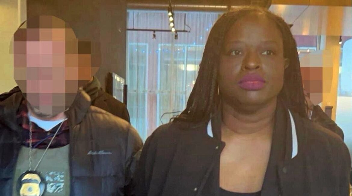 A photo posted on the X account of Kristi Noem, the secretary of homeland security, shows the activist, pastor and civil rights attorney Nekima Levy Armstrong under arrest in St. Paul, Minn. Within hours, a doctored version version of the photo was posted on the X account of the White House; It has been viewed more than six million times. (Department of Homeland Security via The New York Times)