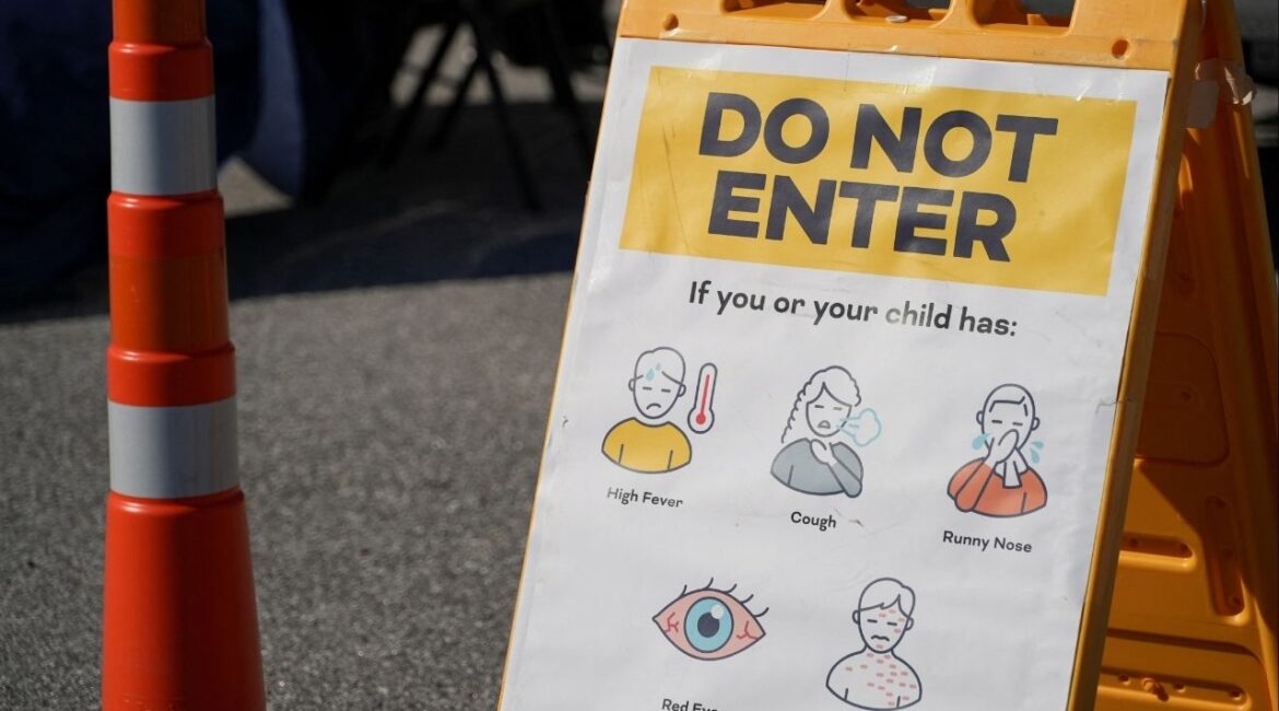 A signage stands outside a South Carolina Department of Public Health Mobile Health Unit in Spartanburg, South Carolina, U.S., February 6, 2026. (Reuters/Jayla Whitfield-Anderson)