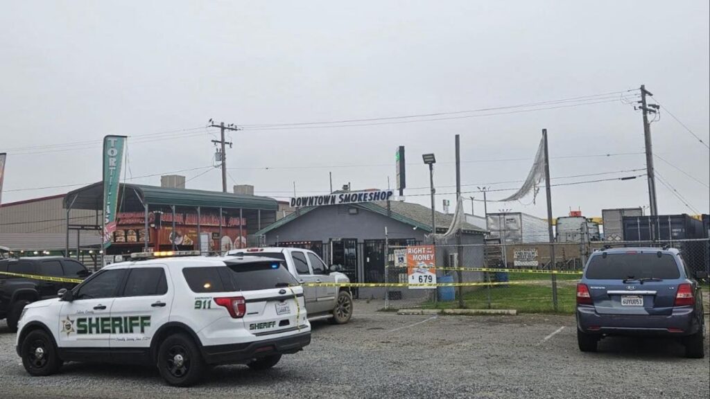 A suspect armed with a handgun robbed the Downtown Smoke Shop in Goshen just before 2:30 p.m. Monday, Feb 9, 2026, and fled with an unknown amount of cash, according to the Tulare County Sheriff’s Office. (Tulare County SO)